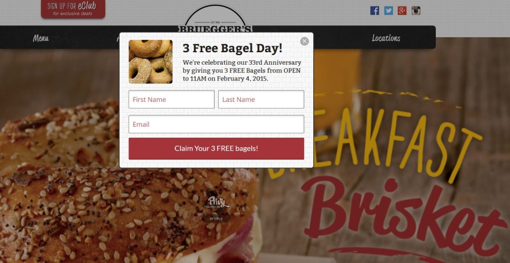 brueggers free bagels