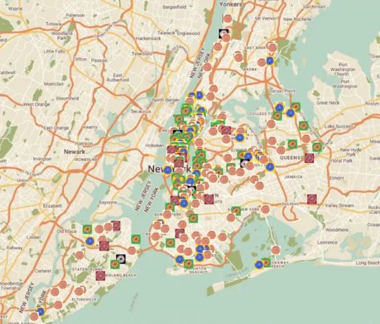 Varley's interactive map of New York City's bagels. By Mike Varley