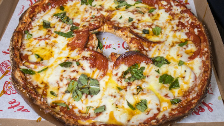 This giant pizza bagel takes 24 hours to be made and served in Queens